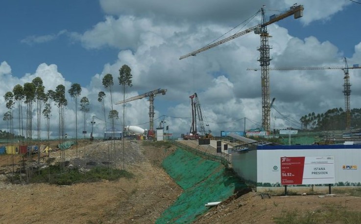 Arsip foto - Proyek pembangunan Istana Presiden di Kawasan Inti Pusat Pemerintahan (KIPP) Ibu Kota Negara (IKN) Nusantara Kabupaten Penajem Pasert Utara, Kalimantan Timur, Kamis (8/6/2023). (foto:gemapos/ant)